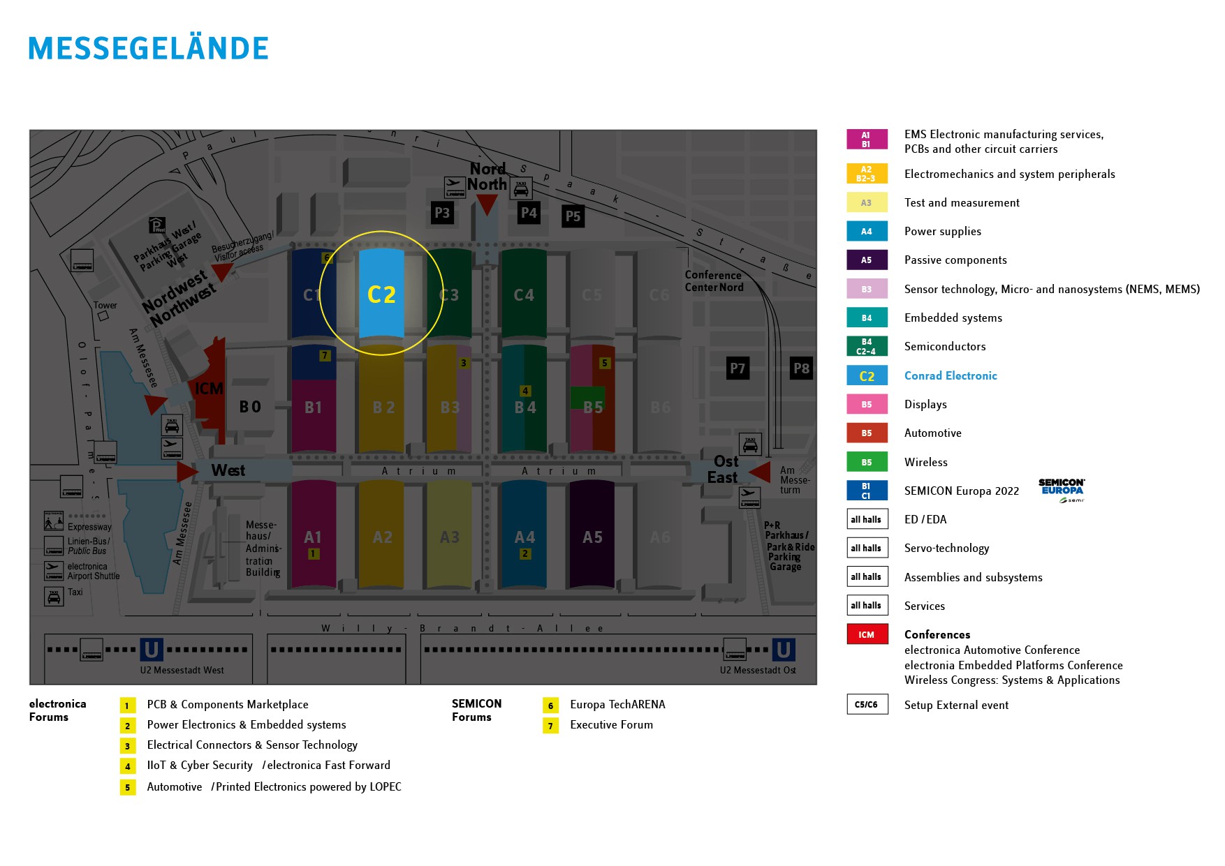 Lageplan der Messe München